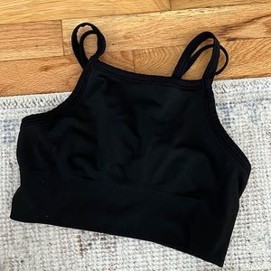 Zella Black High Neck Longline Sports Bra